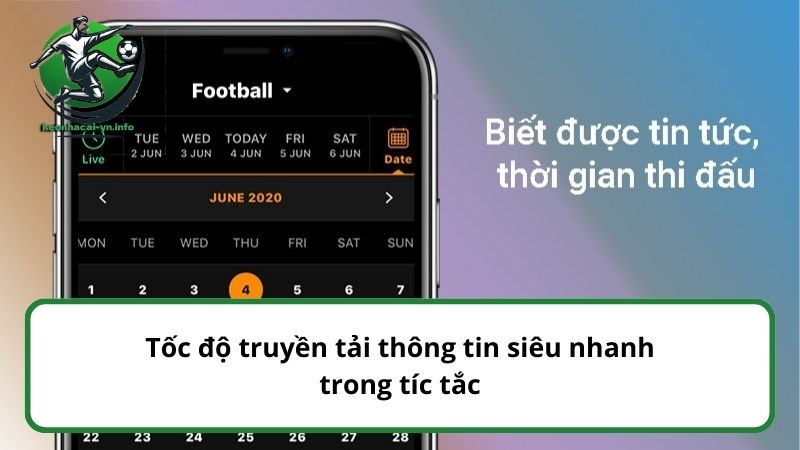 livescore 2 Tốc độ truyền tải thông tin siêu nhanh trong tíc tắc